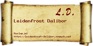 Leidenfrost Dalibor névjegykártya